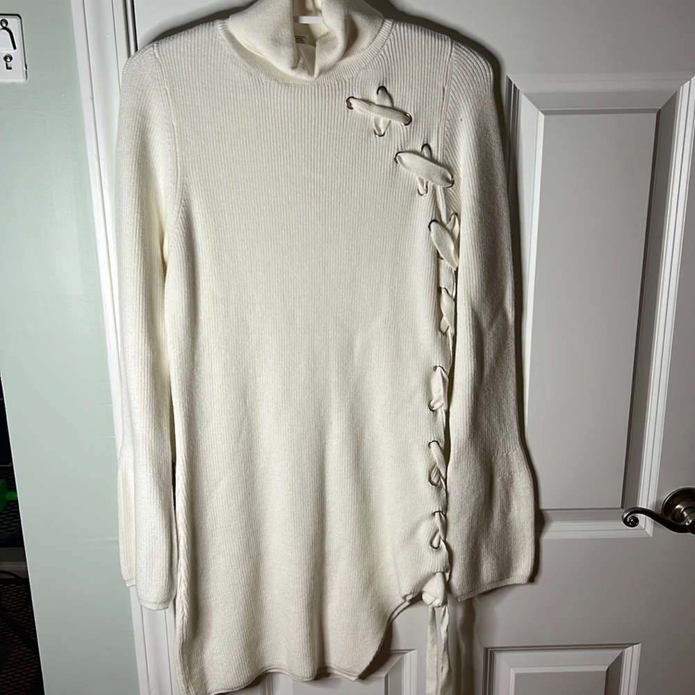 Medium long sweater dress